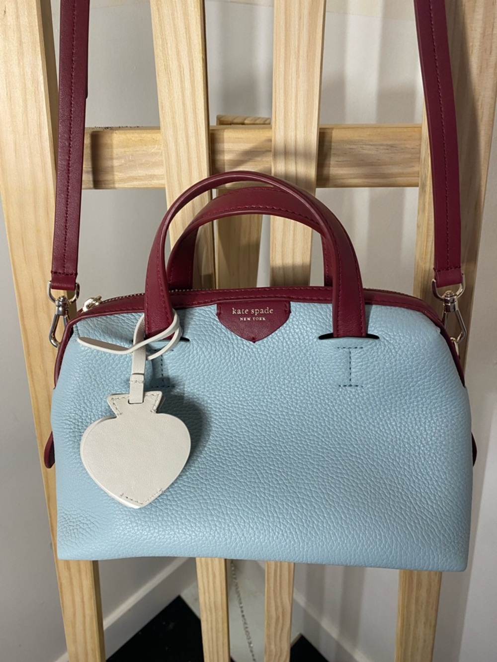 ☀️Host Pick☀️Kate Spade New York Leather  NWOT Blue Red Crossbody Top Handle Bag